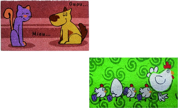 Felpudo  Coco Blanco Mascotas 40x70